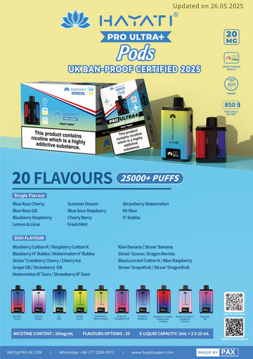 Hayati Pro Ultra + 25000 Puffs Pre-Filled Pods