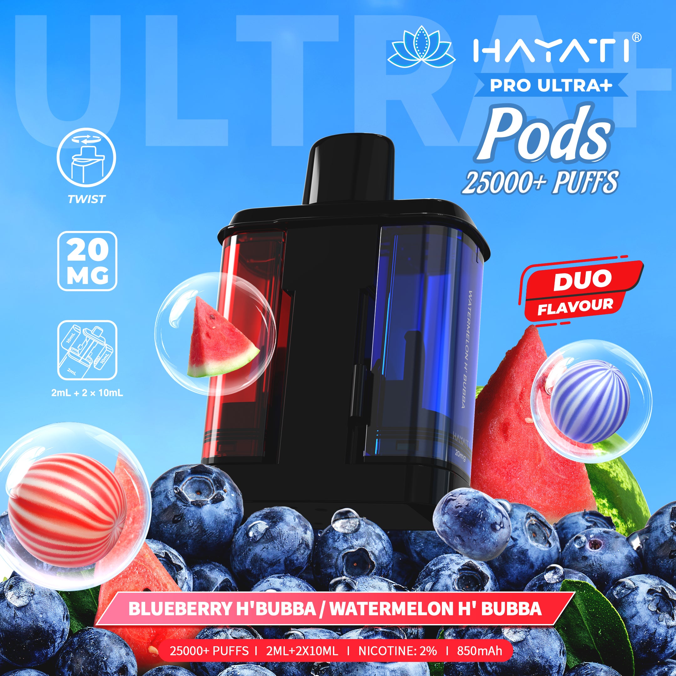 Blueberry H'Bubba / Watermelon H'Bubba