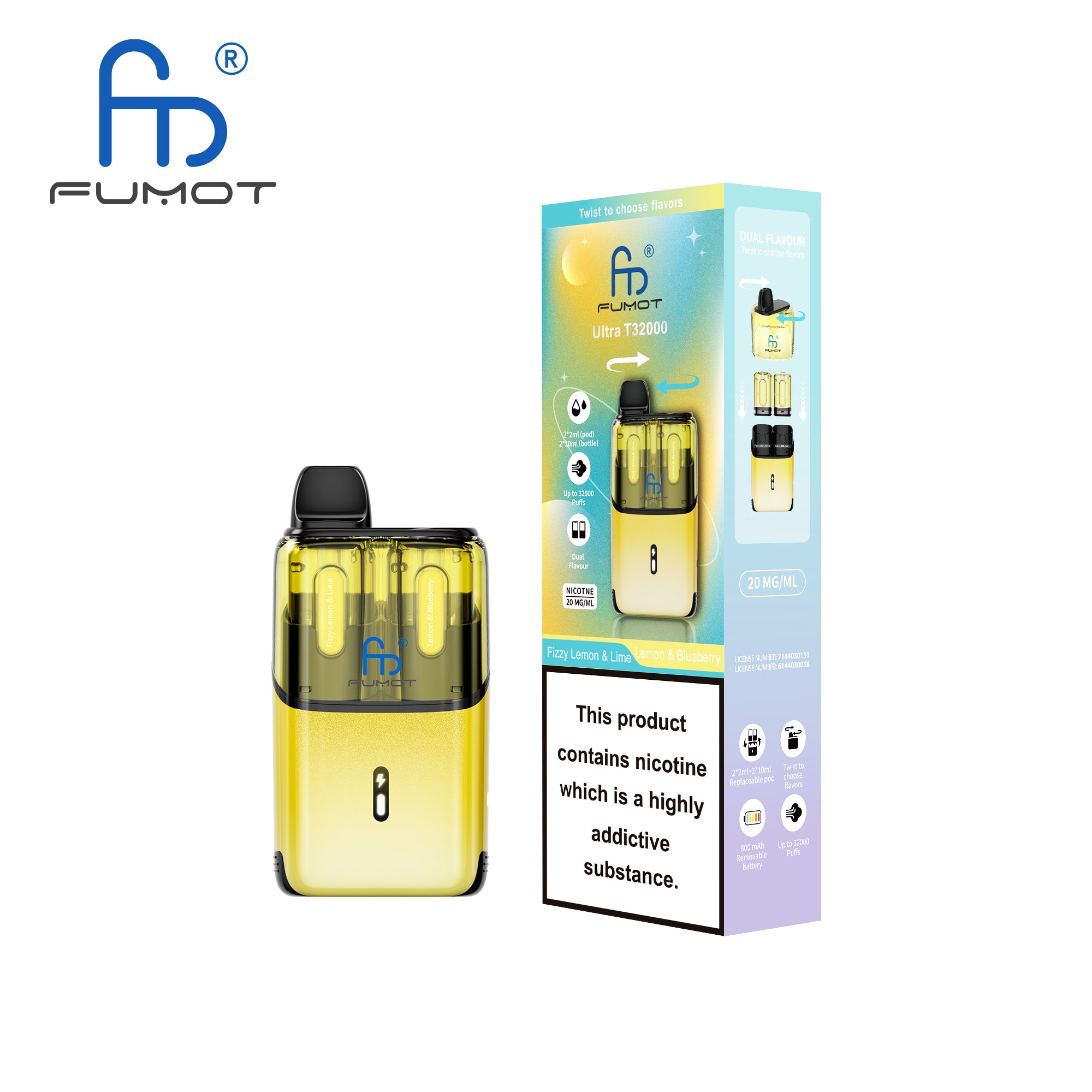 Fizzy Lemon & Lime / Lemon & Blueberry