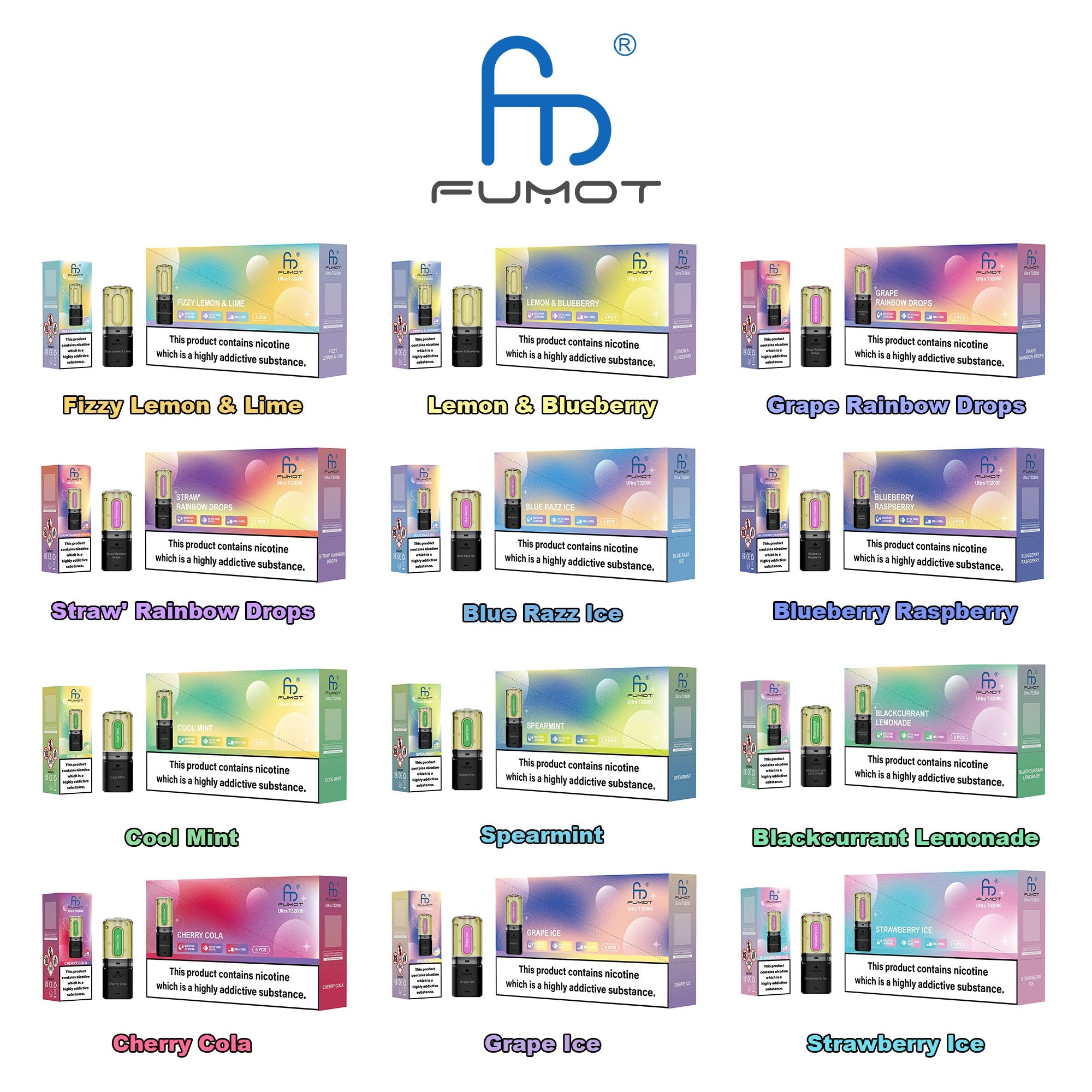 RandM Fumot Ultra T32000 16k Replacement Pods £3.99