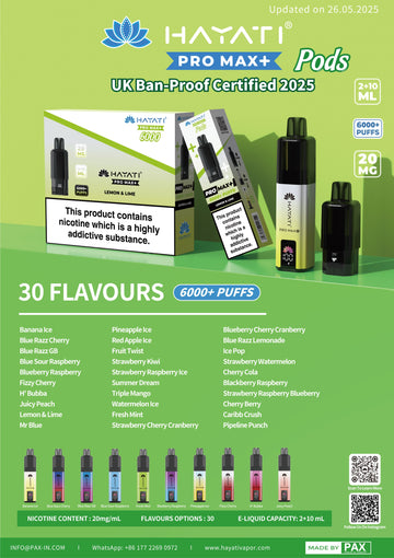 Hayati Pro Max+ Pre-Filled Pods – £5.49 | Vape Pods UK