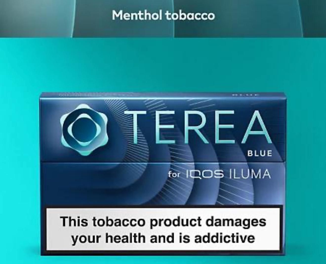 IQOS TEREA Blue Menthol Heated Tobacco Sticks UK