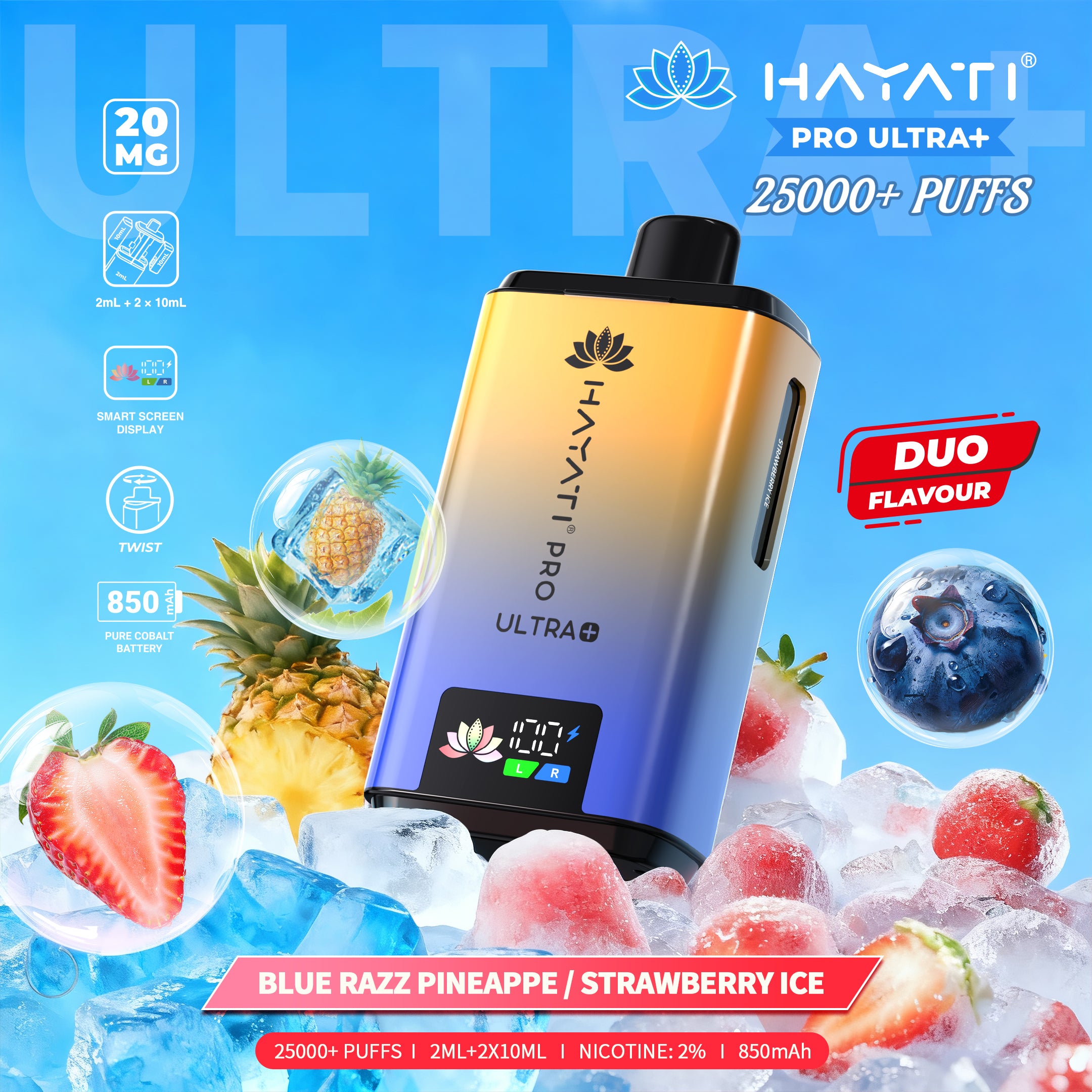 Blue Razz Pineapple / Strawberry Ice