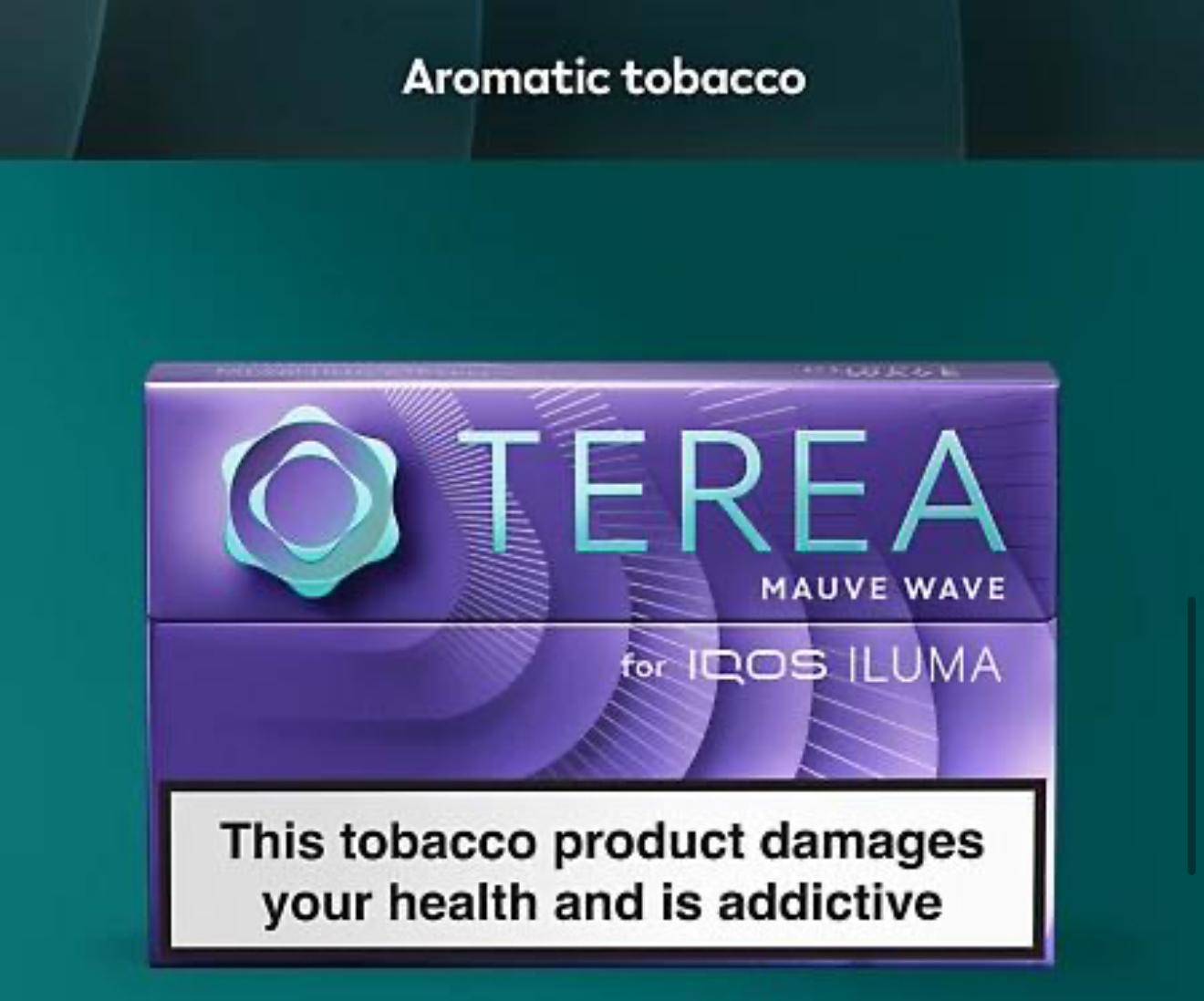IQOS TEREA Mauve Wave Heated Tobacco Sticks UK