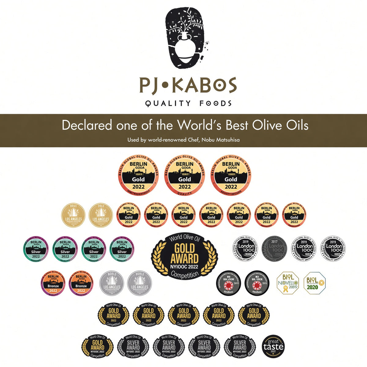 PJ Kabos Organic Greek Extra Virgin Olive Oil – Robust 500ml